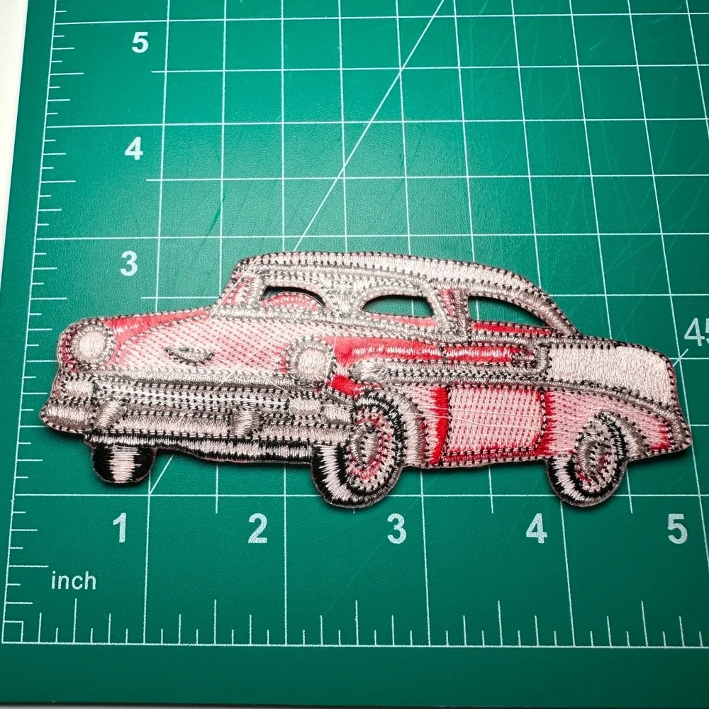 Red 57 Chevy Bel‎ Air Car Patch Embroidered Iron On Patch Applique